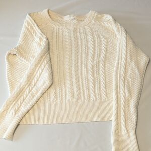GAP Ivory Cable Knit Sweater